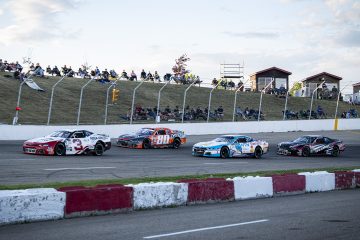 SASKATOON, SK - JULY 26: The NASCAR Pinty’s series at Sutherland Automotive Speedway in Saskatoon, Saskatchewan, Alberta, Canada on Wednesday, 26, 2023. (Photo by Matthew Manor/NASCAR)
