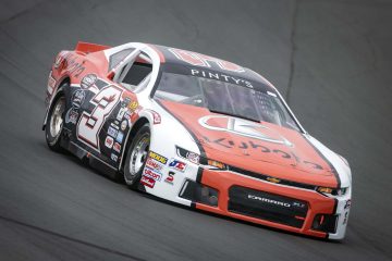 HAGERSVILLE, ON - JUNE 1: NAME, driver of the ### SPONSOR Chevrolet / Dodge / Ford ACTION during the APC 200 of the NASCAR Pinty's Series at Jukasa Motor Speedway in Hagersville, ON. (Photo by Matthew Manor for NASCAR)