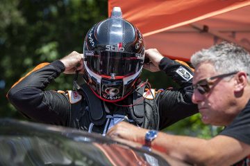 INNISFIL, ON - AUGUST 15: DRIVER NAME of CAR # and SPONSOR during the RACE NAME 200 of the NASCAR Pinty’s series at Sunset Speedway in Innisfil, Ontario, Canada on Saturday, August 15, 2020. (Photo by Matthew Manor/NASCAR)