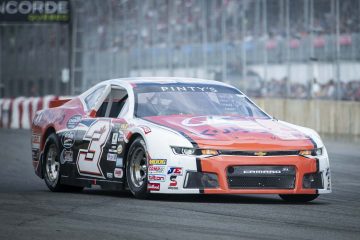 TROIS-RIVIERES, QC - AUGUST 11: NAME, driver of the ### SPONSOR Chevrolet / Dodge / Ford ACTION during the Les 50 Tours Hotel Le Concorde of the NASCAR Pinty's Series at Circuit Trois-Rivieres in Trois-Rivieres, QC. (Photo by Matthew Manor for NASCAR)